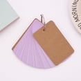 thumbnail image 4 of Dusknt Creative Sticky Note Iron Ring Small Notebook Portable Purple, Home & Garden, Sticky Note50 Sheets Of 9.4Cmx5Cm Blank Page Kraft Paper Notebook Study Card Portable Notepad Diy Notebook, 4 of 9