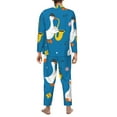 thumbnail image 5 of Bingfone Men'S Pajama Set 2 Piece Loungewear Pjs, Long Sleeve With Pajama Pants-Cartoon Goose, 5 of 9
