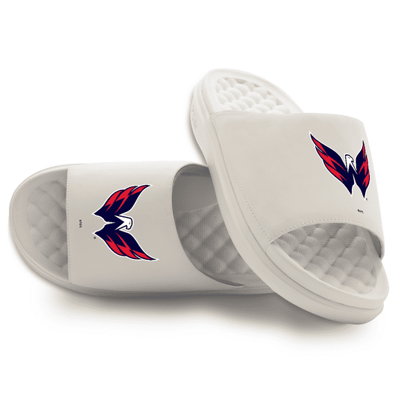 Unisex ISlide Cream Washington Capitals Primary Motive Slide Sandals