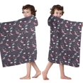 thumbnail image 4 of Dark Unicorn Rainbow Cloud Pattern Hooded Bath Towel，50"x30" for Ages 3 To 12 Kids, Quick Dry Lightweight Soft Microfiber Hood Beach Towel Cover Up for Kids, 4 of 7