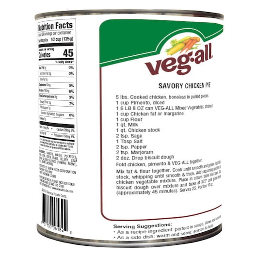 Veg-All Mixed Vegetable, 104 oz - Case of 6