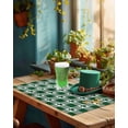 thumbnail image 4 of Placemats Set of 6, St Patrick''s Day Spring Clover Green White Check Lattice Washable Burlap & Cotton Placemats for Kitchen Dining Table Holiday Home Decoration, 4 of 6