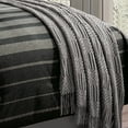 thumbnail image 5 of Riverbrook Home 10 PC Comforter Set, Queen, Black/Grey, Barkley, Striped, Polyfil Filling, Adult, 5 of 5