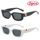 thumbnail image 1 of Gafas de sol rectangulares de marca de lujo para mujer, anteojos de sol con montura pequeña Vintage, gafas cuadradas negras clásicas para mujer, 1 of 5