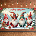 thumbnail image 6 of Colorful Design Christmas Banner Decorative Gnome Holiday Backdrop Lightweight Polyester Celebration Decor for Winter Party Indoor Decoration Holiday Celebration, 6 of 8