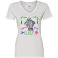 thumbnail image 3 of Inktastic Sanibel Island Florida Cute Swimming Manatee Women's V-Neck T-Shirt, 3 of 5