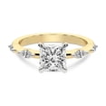 thumbnail image 4 of IGI Certified 3 Carat Princess Shape Lab Grown Diamond Engagement Ring | 14K Yellow Gold | Sheryl Marquise Side Stone Diamond Ring | FG-VS1-VS2 Quality Friendly Diamonds, 4 of 6