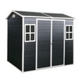 thumbnail image 4 of Outdoor Storage Sheds, 8'x4' Outside Garden Storage Shed with Floor, Utility Tool Storage Shed With 2 Doors And 2 Windows For Backyard, Bike, 4 of 8