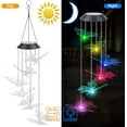 thumbnail image 7 of Qoosea Solar Wind Chime Transparent Butterfly Wind Chimes Outdoor Decoration Outside Yard Decorations Memorial Wind Chimes Birthday Gifts for Women, 7 of 7