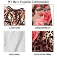 thumbnail image 4 of luoweisi Men's Beach Shorts Quick Dry Swim Trunks with Mesh Lining Rose and Leopard XL, 4 of 5