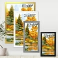 thumbnail image 4 of Designart 'Autumn Forest By The Lake Side II' Lake House Framed Art Print, 4 of 4