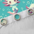 thumbnail image 4 of jejeloiu Sea Animal Axolotl Blackout Curtains Set of 2 (52x84 Each),Pink Cyan Window Curtains For Girls Kids, 4 of 6