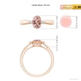thumbnail image 6 of ANGARA Natural Tapered Shank Morganite Solitaire Ring with Diamond Accents in 14K Rose Gold for Women | Birthday, Anniversary, Jewelry Gift for Women | Natural Morganite Ring, 6 of 10