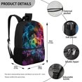 thumbnail image 5 of Uourmeti Colorful Soccer Backpack for Kids, 17 Inch Large Capacity Smooth Zipper School Backpack for Outdoor Daily Use, 5 of 6