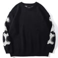 thumbnail image 3 of Suéter holgado de manga larga con cuello redondo y calavera de otoño para hombre y mujer, moda de otoño e invierno, suéter de gran tamaño, moderno, 3 of 5