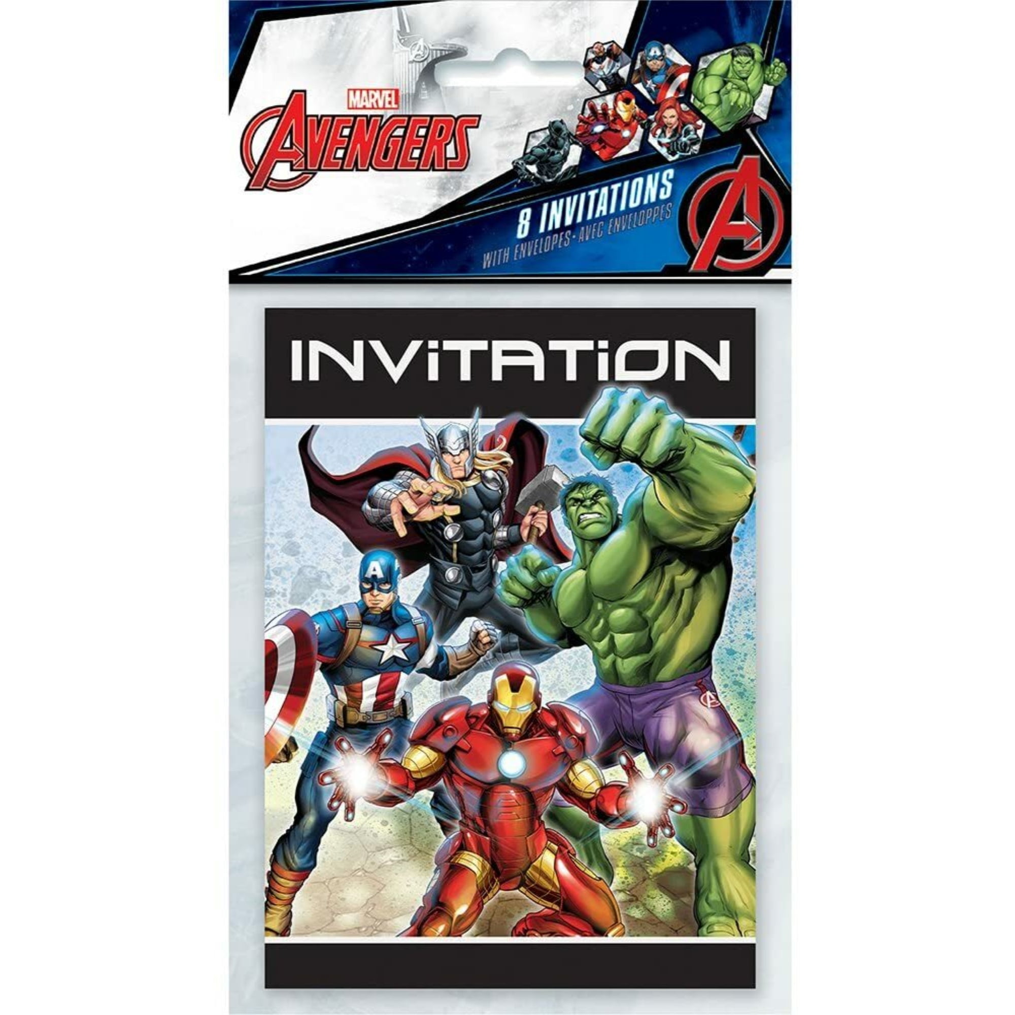 Avengers Party Invitations 8ct