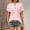 Pink, variant on MAIHAN Women's Polo Shirts Casual Summer Boho Tops Graphic Loose Tees Summer T Shirt Plus Size T Shirts for Women