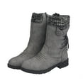 thumbnail image 2 of Mikilon Autumn And Winter Woolen Yarn Snow Boots Back Strap Plus Size Boots Women, 2 of 8