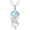 Moonstone, variant on Natural Larimar Jellyfish Necklace for Women 925 Sterling Silver Jellyfish Pendant Ocean Jellyfish Necklaces Hawaiian Ocean Jewelry Gifts for Mom Wife