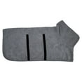 thumbnail image 2 of Absorbent Dog Bathrobe, Microfiber Quick-Dry Pet Robe Towel with Sleeves for Small Large Dogs Cats After Bath, Grooming Drying Robe, Machine Washable, Dark Gray, 2 of 9