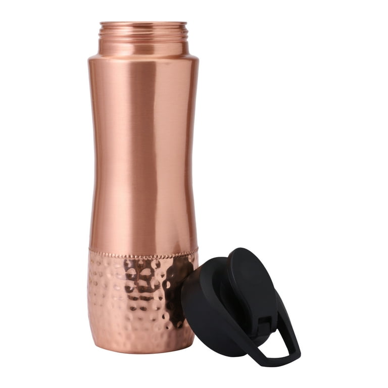 Pure Copper Water Bottle with Sipper, 900 Ml Capacity (30.4 US Fl Ounce)  For Ayurveda Health Benefits