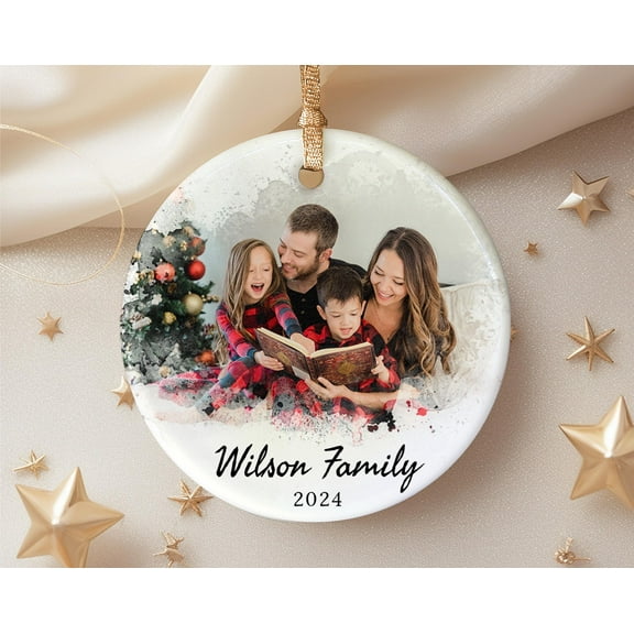 Personalized Photo Ornament, Custom Family Picture Christmas Ornament, Keepsake Holiday Gift