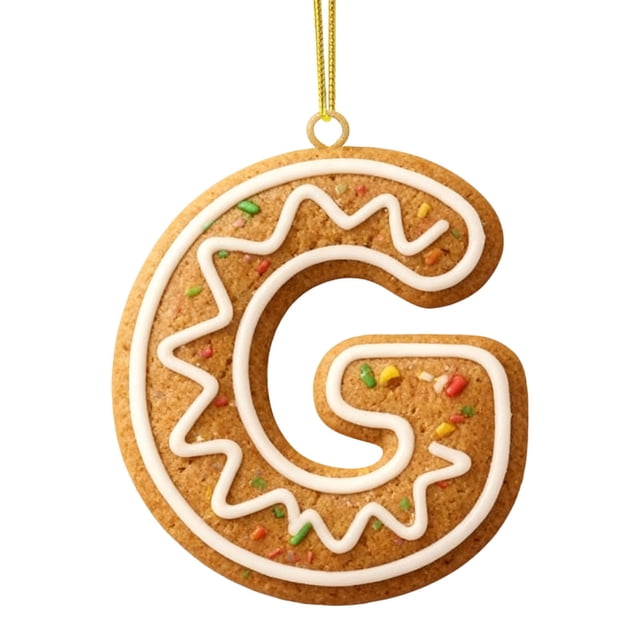 Adorno Navideño con 26 Letras, Colgante para Árbol de Navidad, Adornos Personalizados, Decoración Navideña, Decoración Colgante para Árbol de Navidad.