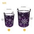 thumbnail image 5 of Daiia snowflake Gradient Purple Laundry Hamper With Handles Large Storage Basket/Toy Organizer/Dirty Clothes Collapsible Waterproof For College Dorms, Bedroom,Bathroom, 5 of 8