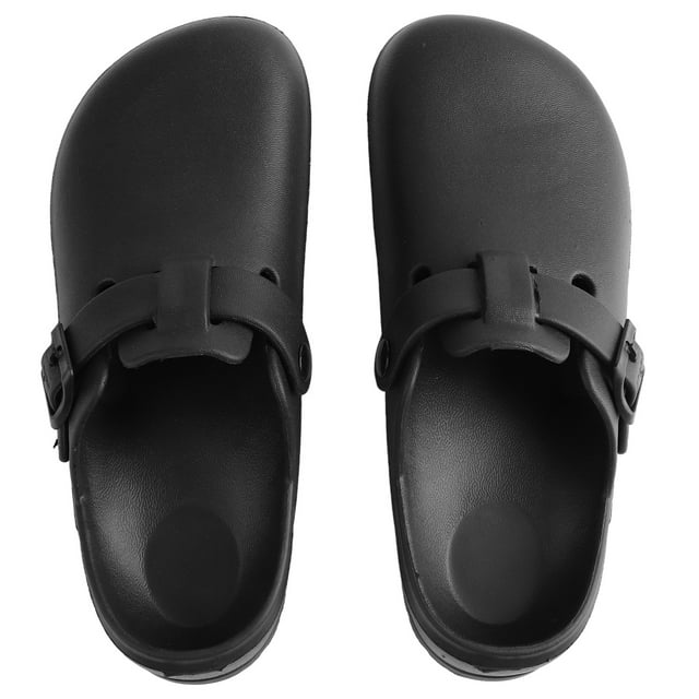 Zapatillas de punta cerrada con suela alta, ligeras, de EVA, cómodas, informales, de verano, para enfermeras y doctoras, color negro 39