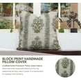 thumbnail image 3 of Fabdivine Hand Block Print Pillow Covers for a Vibrant Home, 20"X20", Thick Linen Pillow Covers, Morpankh, 3 of 7