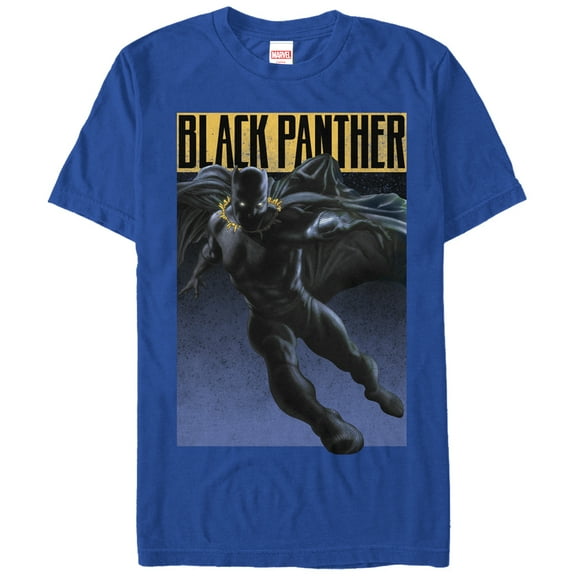 Men's Marvel Black Panther Jump Graphic Tee Royal Blue Medium