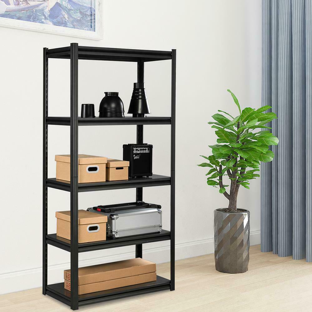 White Open Storage Display Shelves Organizer with Bamboo Frame Plant Flower Stand Bathroom Rack kleankin 43 H 4-Tier Bookshelf Bookcase