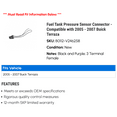 thumbnail image 2 of Fuel Tank Pressure Sensor Connector - Compatible with 2005 - 2007 Buick Terraza 2006, 2 of 2