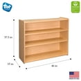 thumbnail image 2 of Tot Mate Children's School Age Wooden Shelf Storage Organizer Bookshelf, Shadow Elm Gray, RTA, 2 of 5