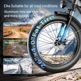 thumbnail image 5 of YareYi Electric Bike for Adults 26", 750W Rated E-Mountain Bicycle, 28MPH Fat Tire Ebike, 48V 15Ah Removable Battery, 7 Speed and Front Suspension with Rear Rack, UL2849 Certified, Gray, 5 of 8