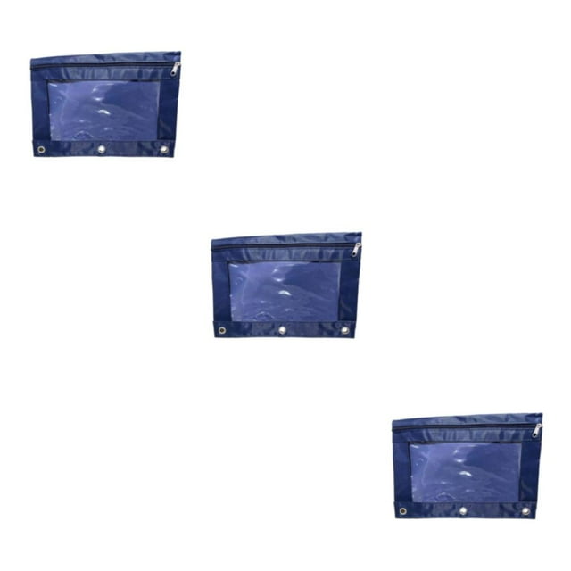 VONKY Documents Secure And Organized With Pouch Durable Documents Storage Pouch Navy Blue 3Set