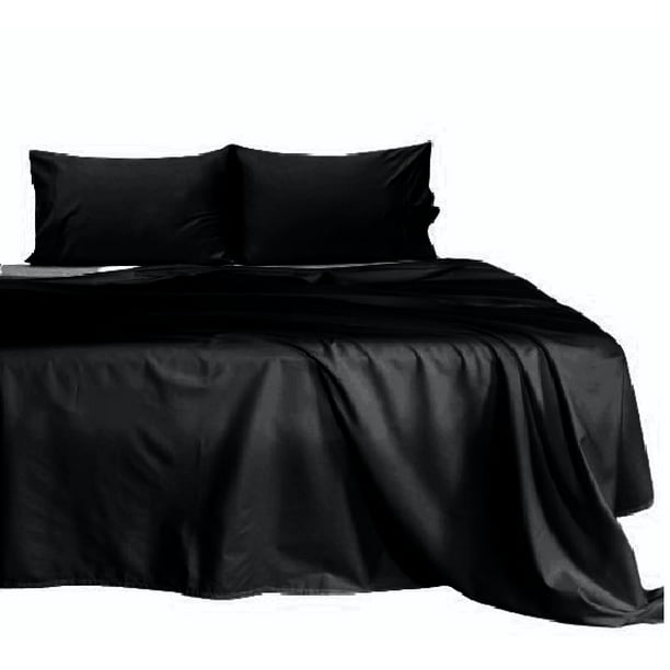 Super Single Waterbed Sheets Attached (48 x 84) Inch, 100% Natural 550 TC  Cotton, 4 PC Bed Sheet Set, 18 Inch Extra Deep Pocket, Long Staple Cotton  