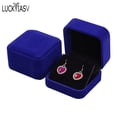 thumbnail image 4 of Flip Cover Jewelry Storage Boxes Earrings Pendant Jewelry Box Velvet Case Earrings Plastic Display Box 7*7*4cm WHITE, 4 of 6