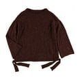 thumbnail image 3 of Max Studio London Womens Side-Tie Melange Knit Sweater, Red, Medium, 3 of 3