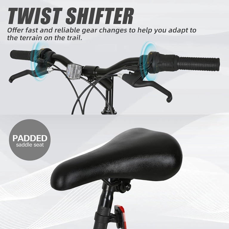 Hykolity, Mountain Bike, 26 in, 18-Speed Dual Suspension Black