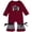 Wine, variant on Newborn Baby Girl Football Outfit Game Day Rugby Long Sleeve Romper Ruffle Jumpsuit Infant Fall Winter Clothes