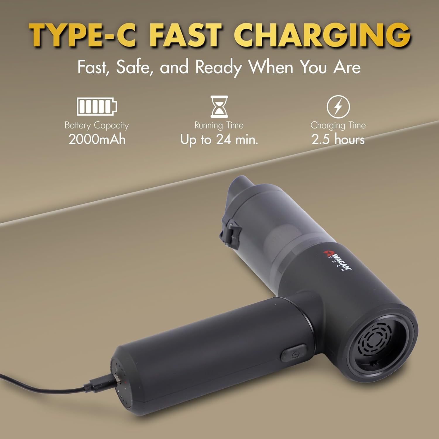 EL7209 Cordless Car Vacuum with Air Blower, Brushless Motor 16000Pa Strong Suction, Rechargeable Mini Handheld Vacuum Cleaner with USB-C, Portable Dust Cleaner and Blower for Car, Home, Office