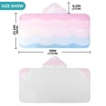 thumbnail image 4 of Yayeee Kids Hooded Towels Toddler Soft Absorbent Beach Bathing Wrap 50" x 23.5", Light Pink Stripes, 4 of 5