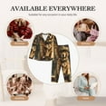 thumbnail image 7 of Fotbe Western Cowboy Golden Retriever Pattern Long Sleeve Pajama Set for Women,Sleepwear Set,2-piece Loungewear Set,Soft PJs Comfy Nightwear with Pockets -X-Large, 7 of 7