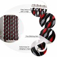 thumbnail image 5 of Red Grey Black and White Geometric Striped Shower Curtain Set ，Waterproof Fabric Shower Curtains Shower Curtains for Bathroom,Bathroom Decor 60"x72", 5 of 7