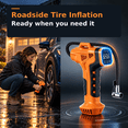 thumbnail image 7 of ABSOKE Cordless Tire Inflator Portable Air Compressor, 150 PSI Air Pump with Rechargeable Battery, Auto Shut-Off, Digital Pressure Gauge & LED Light, 7 of 7