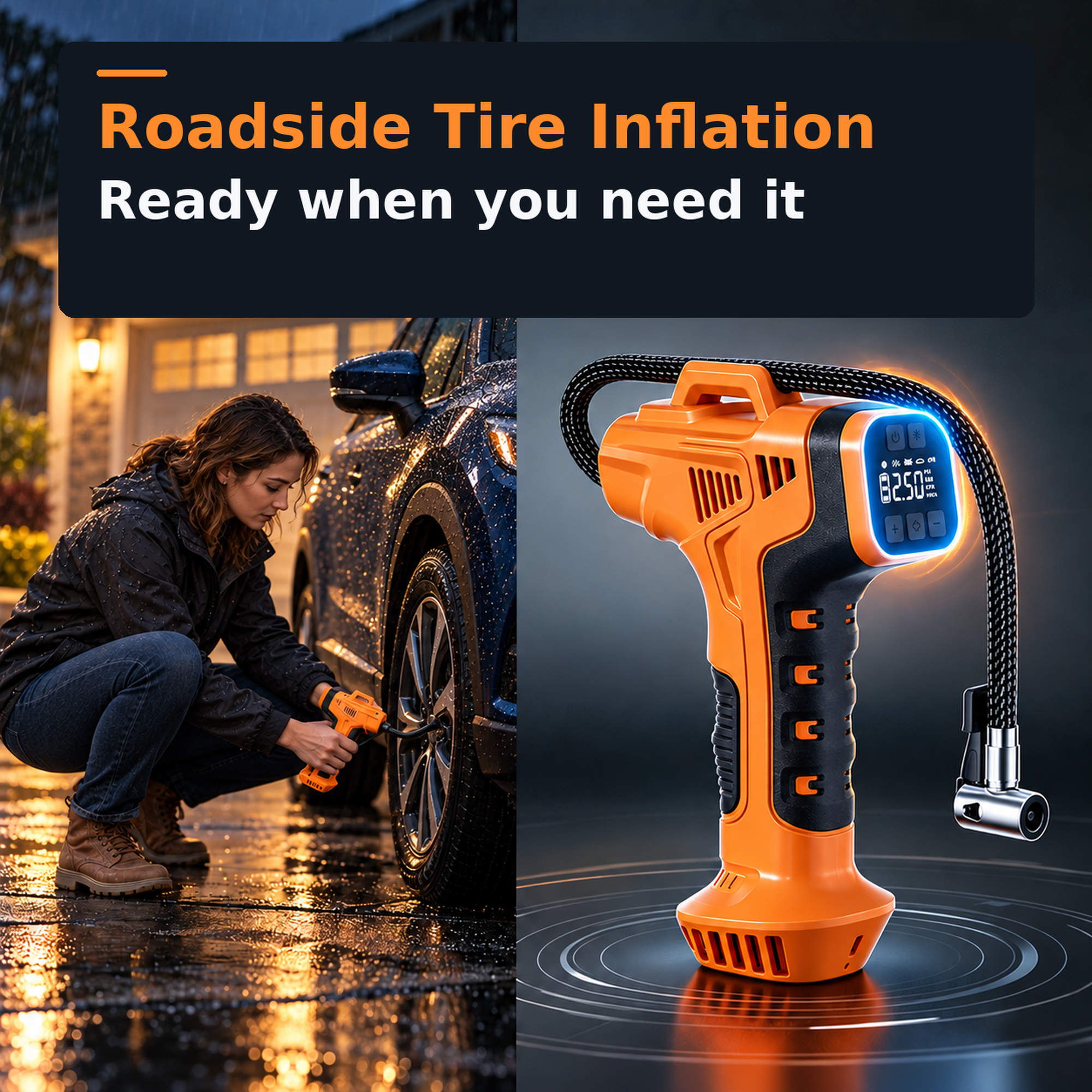 Absoke Cordless Tire Inflator, 150 PSI Air Pump photo 7