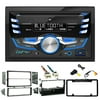 Dual DXDM227BT Double-DIN CD Player Bluetooth Receiver, Metra 99-7402 Dash Kit for 2003-2005 Nissan 350Z, Metra Wiring Harness, Enrock Car Rearview Waterproof Camera
