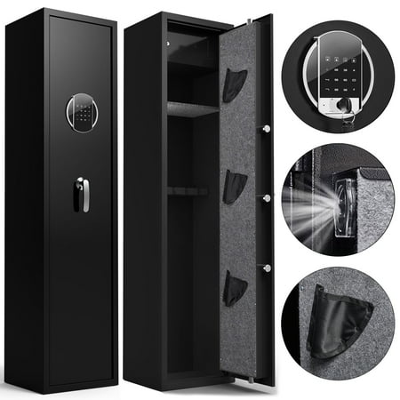 Large Capacity Metal Rifle Gun Safe Security Cabinet Rifle Gun Safe With Digital Lock Quick Access Keypad Long Gun Safe 4-5 Gun Safe