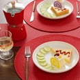 thumbnail image 6 of Round Braided Placemats Set of 6 Table Mats for Dining Tables Woven Washable Non-Slip Place mats 15 inch for Fall Decor(Orange,6pcs), 6 of 6